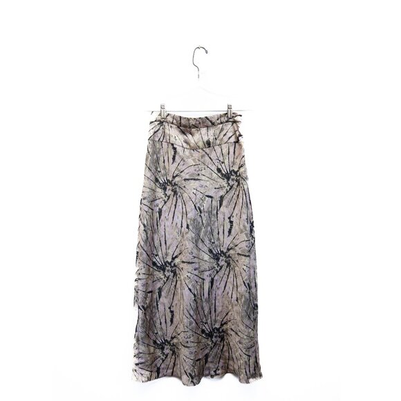 Free People Satin Tie Dye Maxi Skirt - Picture 2 of 6